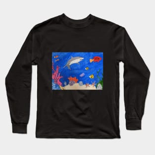 shark in underwater world Long Sleeve T-Shirt